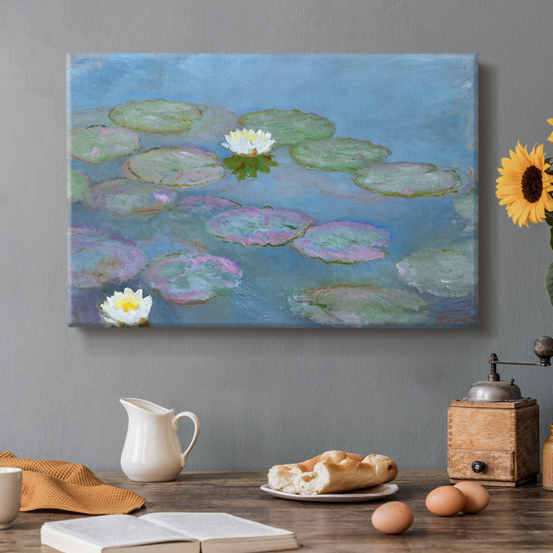 Water Lilies -Claude Monet-Gallery Wrapped Canvas-c. 1897–1899, 8x12