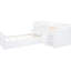 Lit mezzanine simple et lit plateforme - 7 tiroirs, blanc pour une chambre simplifiée et avec tiroirs de rangement spacieux-819222394