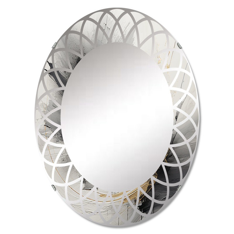 Douro - Miroir mural moderne ovale, 30 po x 20 po