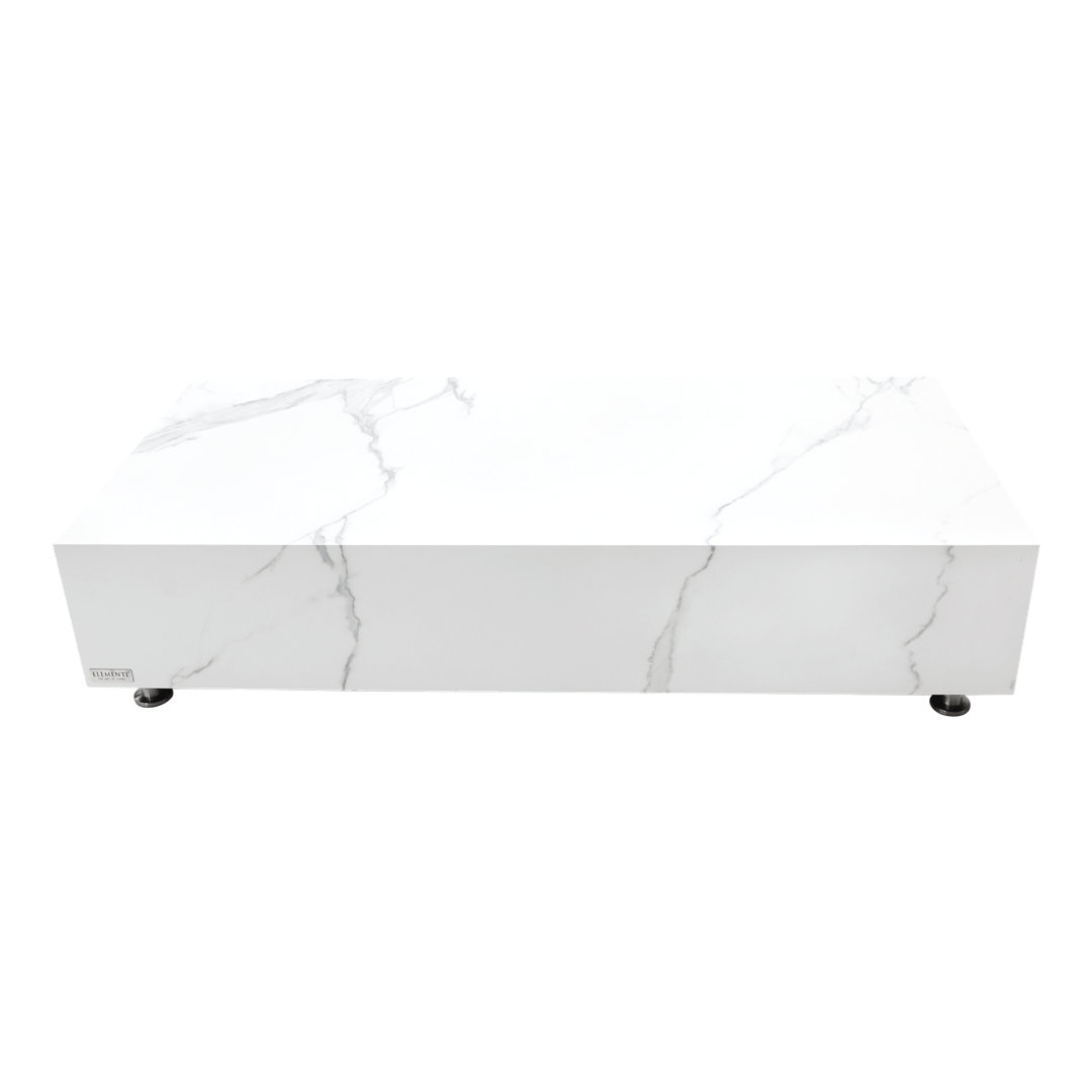 Couchtisch aus Marmor und Porzellan Bianco, 157,5 x 76,2 x 35,6 cm