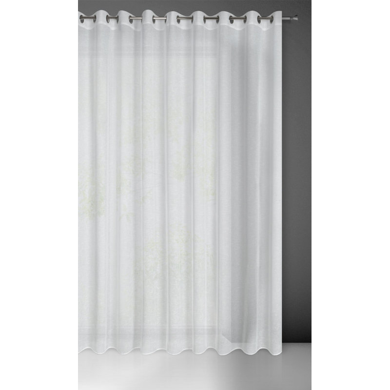 Karragh Sheer Curtain Single Panel, White, 250cm H x 300cm W