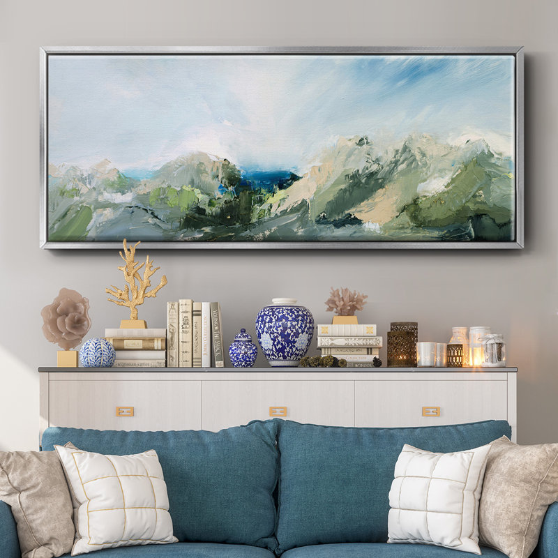 Nature's Peace II - toile encadrée, Argent, H 12 po x l 30 po x P 1,5 po