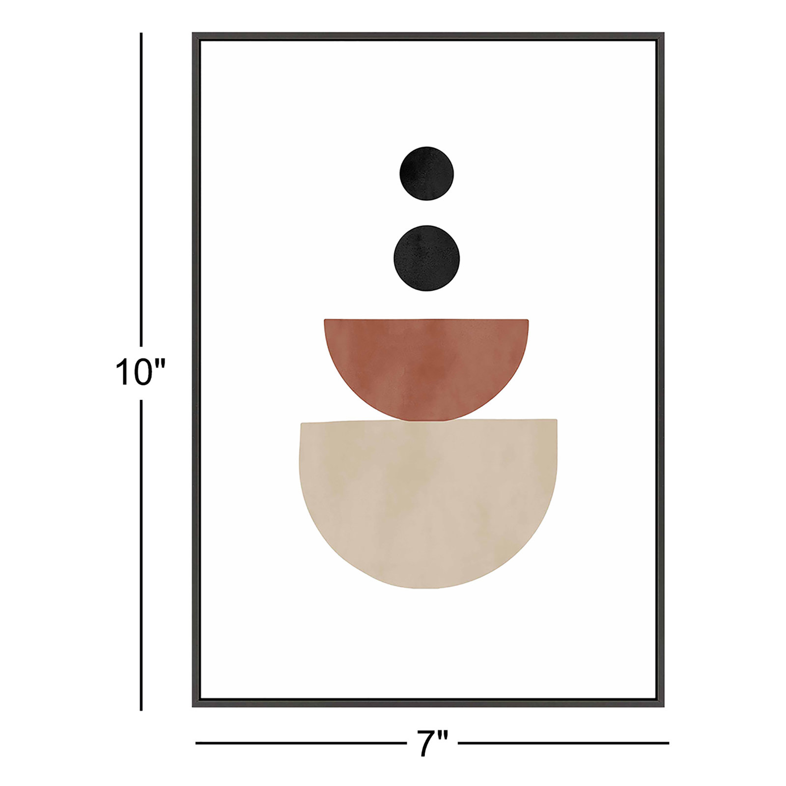 Geometric Shapes by Romina Gadler, Black Framed Canvas, 10" H x 7" W x 1.25" D