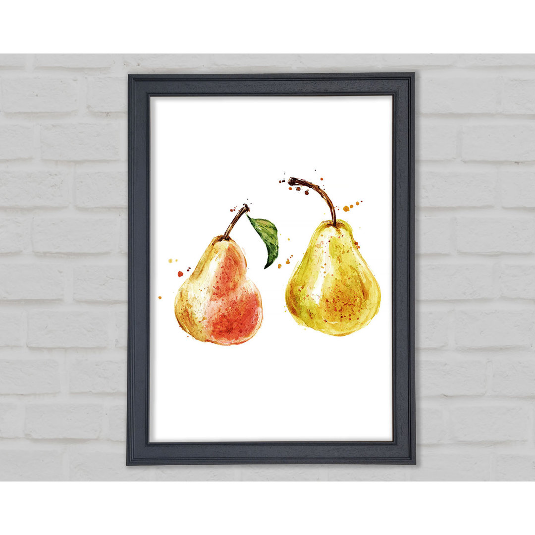 Gerahmtes Leinwandbild Pear Duo 1