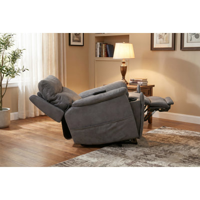 Serenity Slate Grey Ultra Infinite Position Lift Chair with Power Headrest, Heat, Massage & Wireless Charging