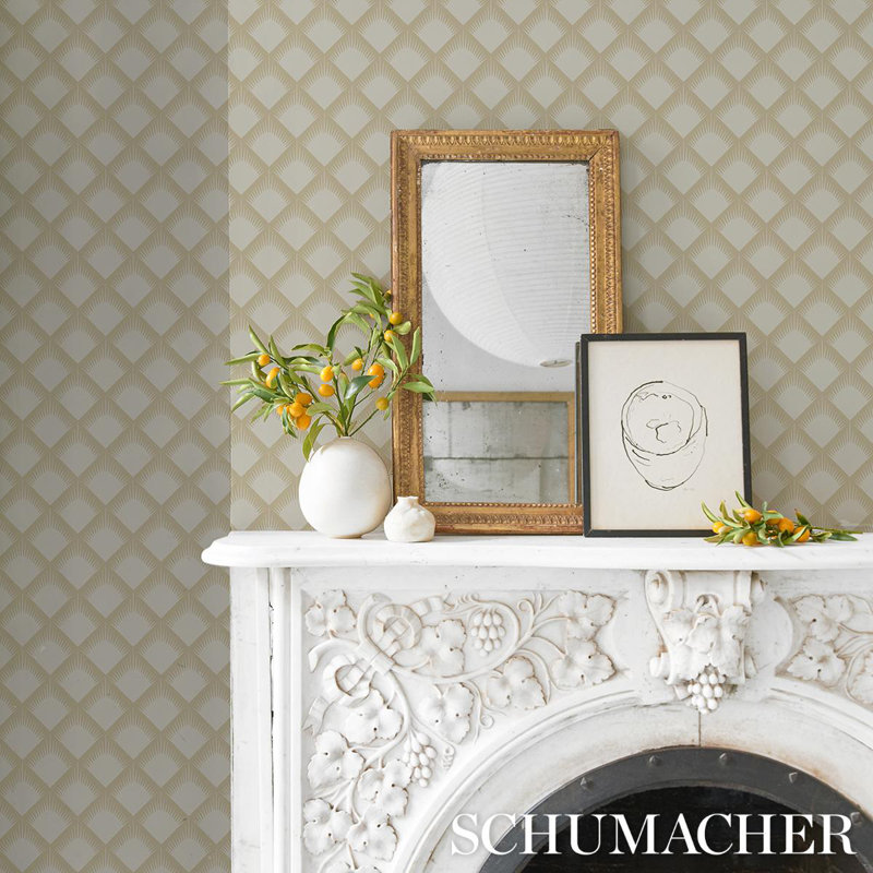 Schumacher x Neisha Crosland Maize Wallpaper, Black/White