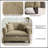 46.3 Inch Oversized Chenille Armchair with Removable Covers for Living Room, Bedroom, or Office-663520857