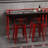 Dourous 3 - Person Solid Wood Top Trestle Base Dining Set-459694245