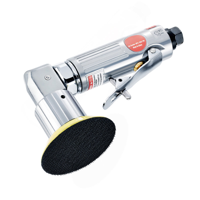 Ponceuse pneumatique orbitale 1/2/3 pouce, mini-ponceuse pneumatique haute vitesse 15000 tr / min pour le travail du corps automatique, ensemble de ponceuse pneumatique 58PCS avec papiers abrasifs, coussin en laine, éponges ondulées