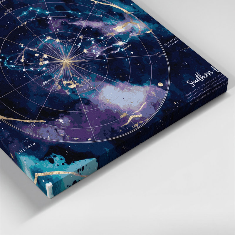 Art mural sur toile, étoile de l'hémisphère Sud, H 32 po x l 32 po