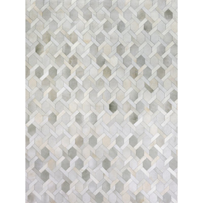 Natural Hide Cowhide Geometric Indoor Rug