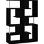 Bibliothèque à 5 tablettes en métal et panneau de particules en noir, tablettes spacieuses, livres de présentation, décor ouvert pour bibliothèque principale, mobilier complémentaire