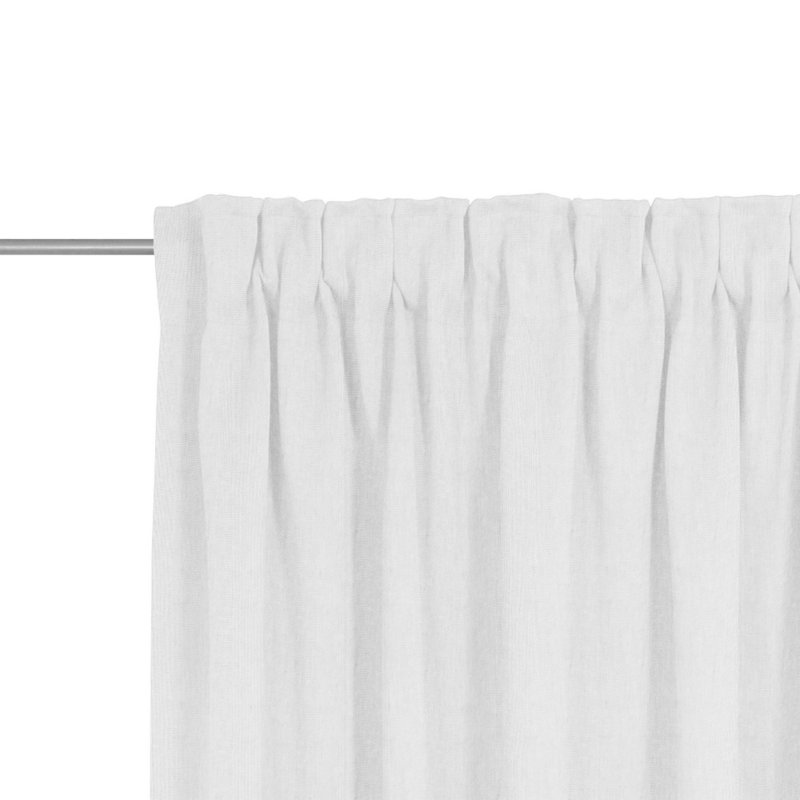 Quaniece Semi Sheer Single Curtain Panel, White, 225cm H x 135cm W