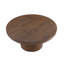 Table basse ronde de 35,98 pouces avec pieds cylindriques, table de table en placage de bois, table d'appoint de canapé arrondie pour le bureau du salon