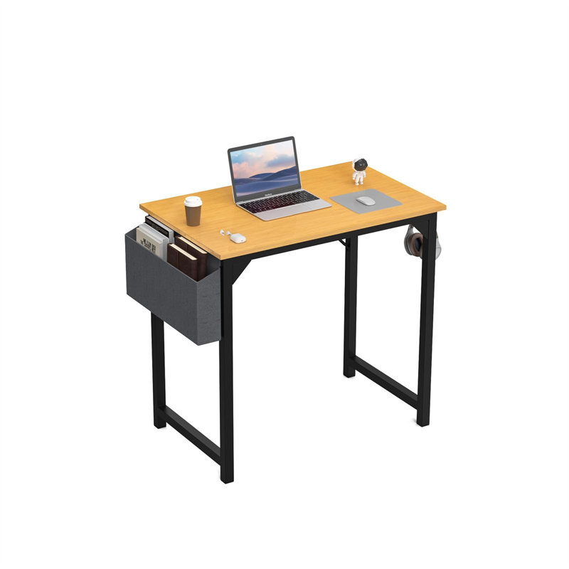 Bureau d'écriture Toygar, H 29,68 po x l 30,98 po x P 19,61 po, Teck / Noir