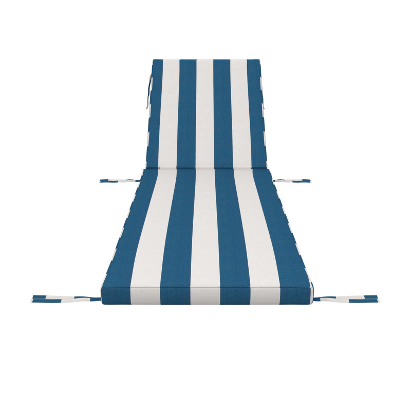 Sunbrella® Outdoor Chaise Cushion, 23" W x 75" D, Sunbrella® Cabana Regatta