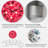 Retro Circles On Red - Patterned wall clock-294458843