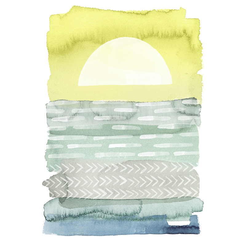 Sunrise Sea I by Grace Popp - Painting on Canvas, 76 cm H x 51 cm W, Wrapped Canvas