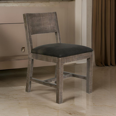 Eustazio Faux Leather Upholstered Pine Side Chair