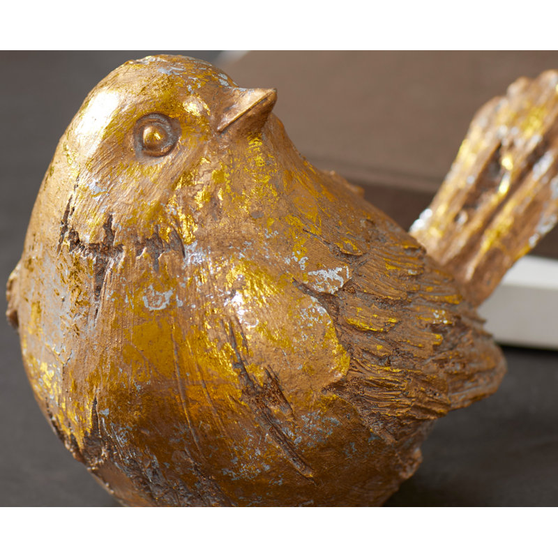 Ensemble de sculpture en polystone, Or