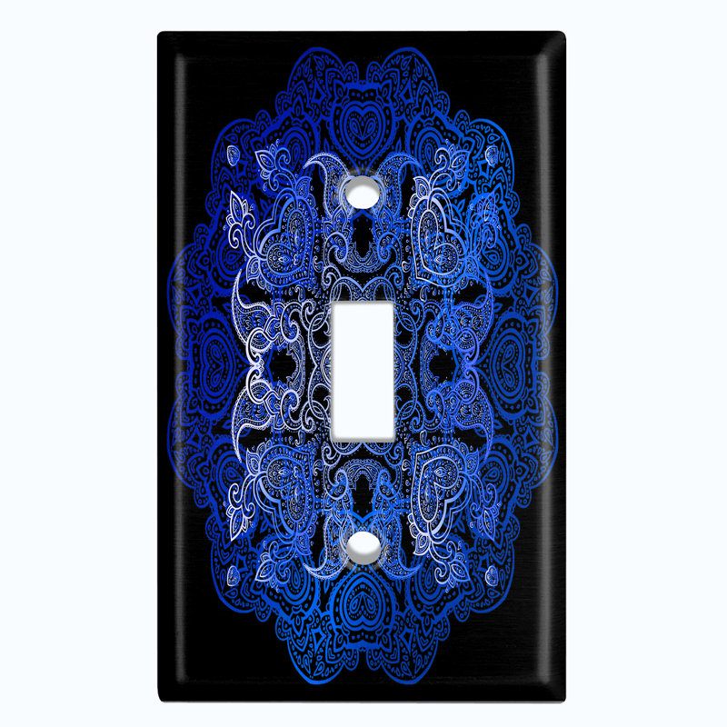 Patterned 1 - Gang Toggle Light Switch Standard Wall Plate