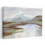 Serene Mountain Lake, paysage minimaliste moderne de montagne, art mural-1652589950