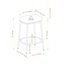 Tabouret de comptoir moderne simple avec siège rembourré, ensemble de 2, ivoire