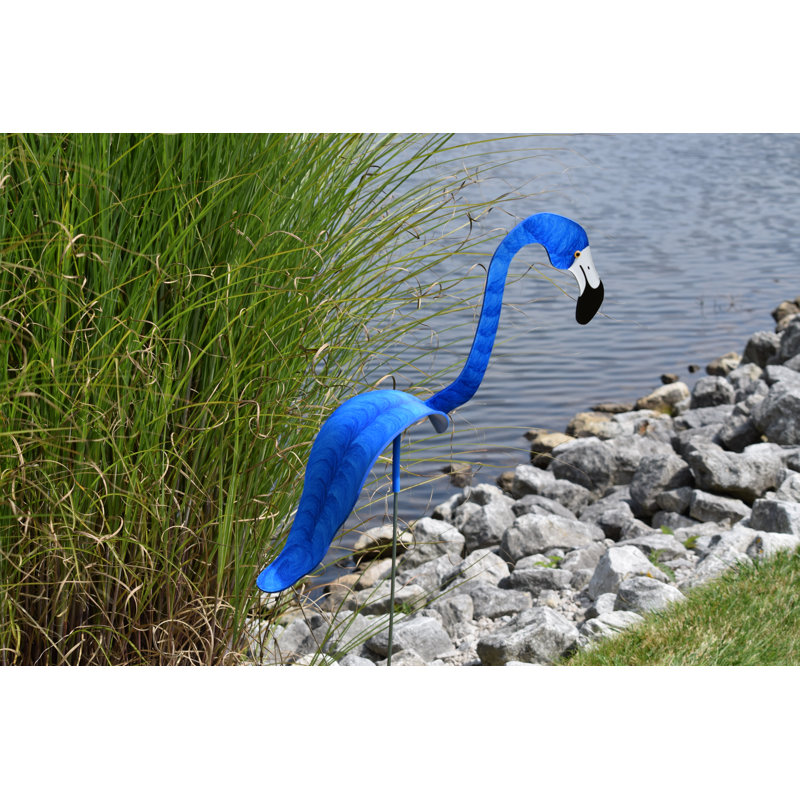 Art de jardin Emersyn Kelly Flamingo, Bleu