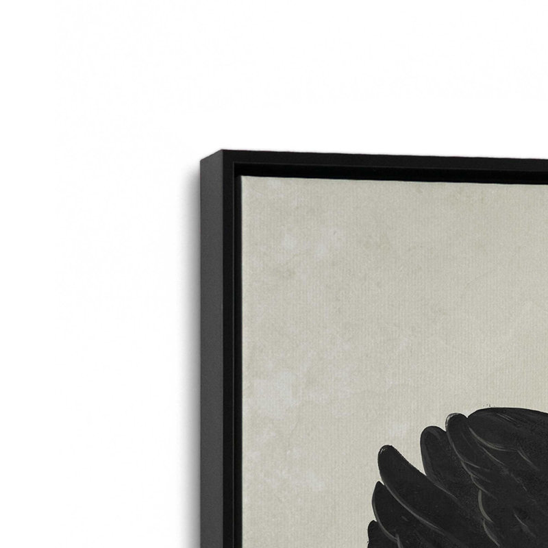 «Black Swan» par Laura Graves, reproduction d'art sur toile, H 20 po x l 20 po, Noir