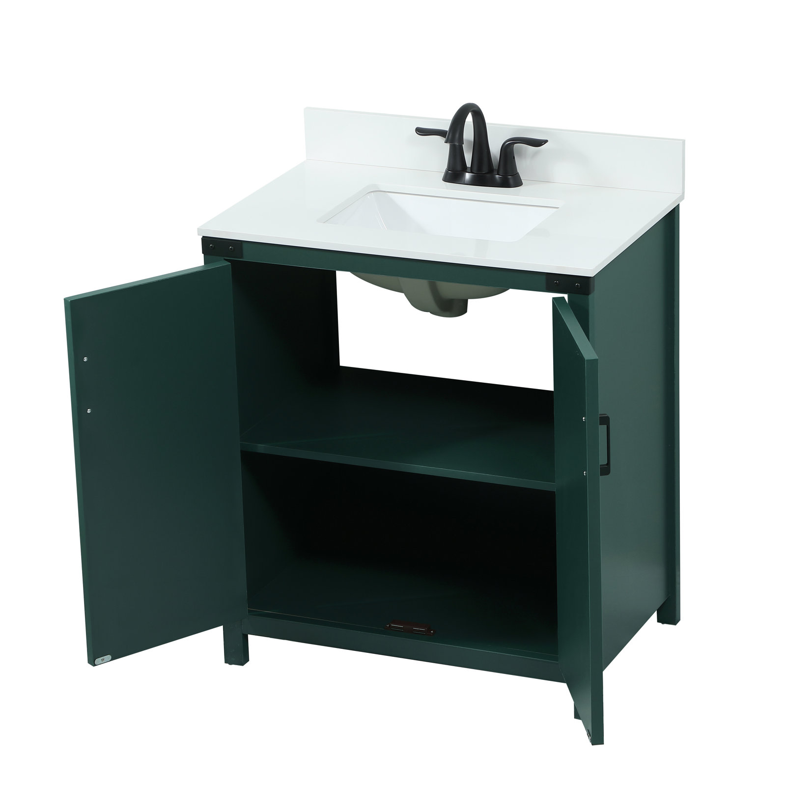 Slayton 30'' Single Bathroom Vanity, Green