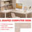 L-shaped Computer Desk With Storage Shelves & Pegboard, Modern Corner Office Desk For Home Office