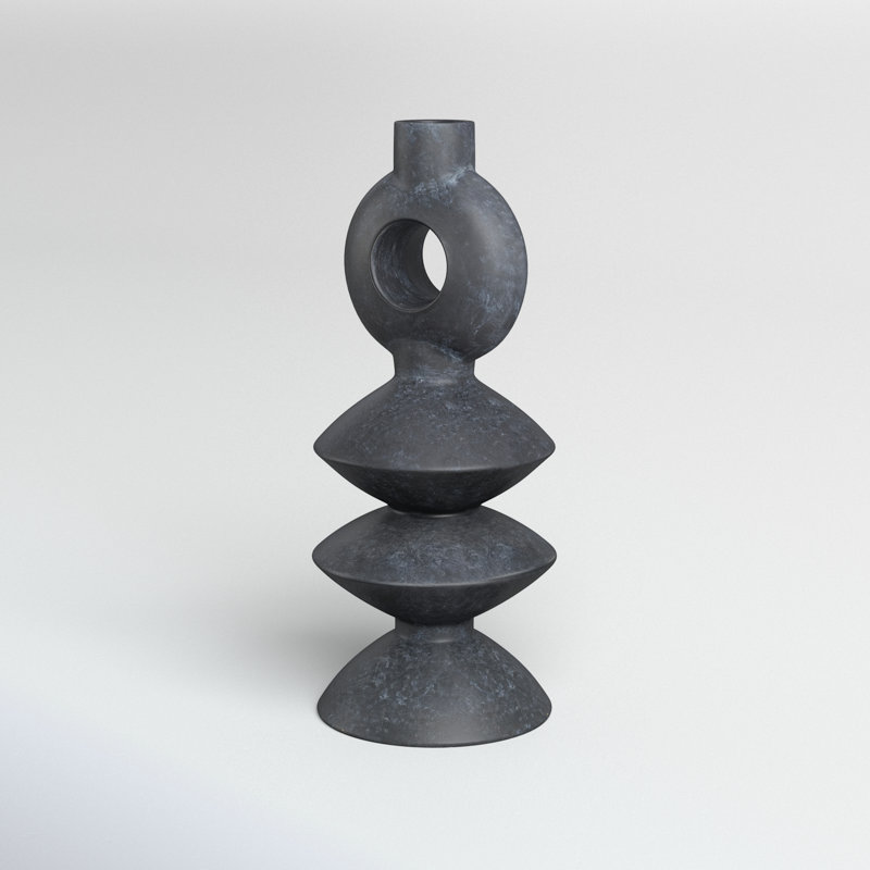 Fitzpatrick Ceramic Table Vase, Charcoal