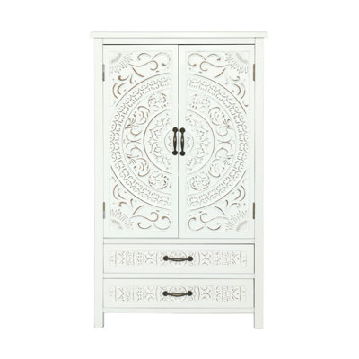 27" Tall Tower Storage Cabinet With 2 Doors And 2 Drawers