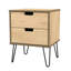 Fully Assembled Fairbury 2 Drawer Bedside Table-1314113541