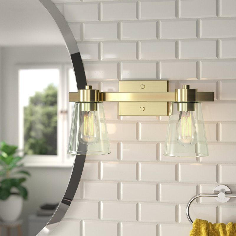 Éclairage pour meuble-lavabo Fairendale, Doré, Transparent