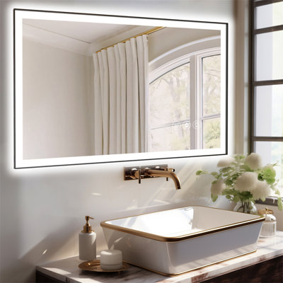 48X30 Inch Frameless LED Bathroom Mirror