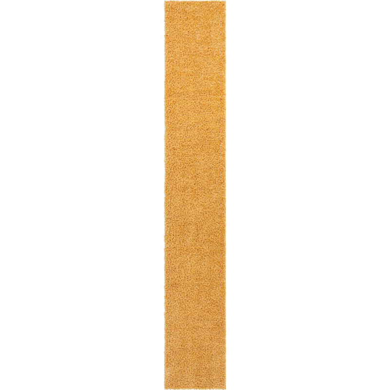 Tapis à poils longs de couleur chameau Carlosadrian, Tapis de couloir 2 pi 7 po x 16 pi 5 po