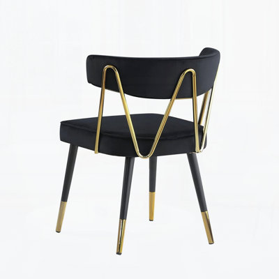 Chaise d'appoint rembourrée en velours Glam