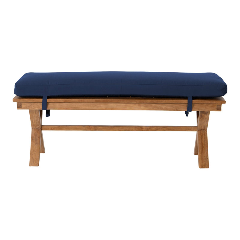 Burra Outdoor Teak Bench, Navy