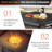 Aluel Square Iron Fire Pit Table With Wicker Print Finish - 50,000 BTU Adjustable Outdoor Heater