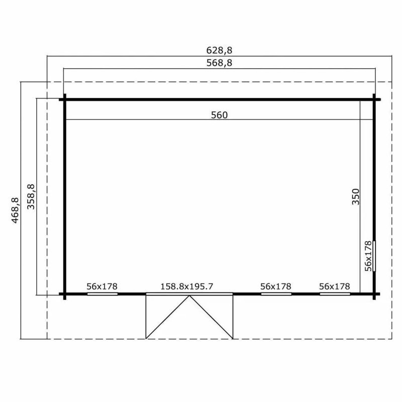 Brionica 18 x 12 Ft. Log Cabin