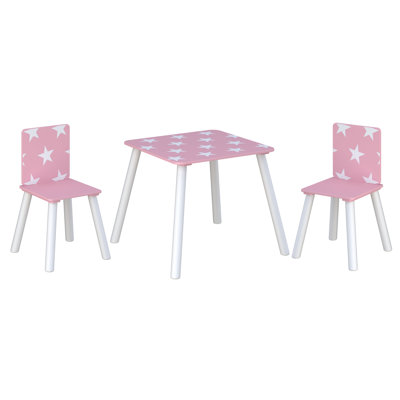 Crow Kids Square Play Or Activity Table and Chair Set