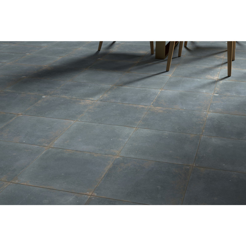Carreau de porcelaine et de plancher noir mat 13 po x 13 po Rhapsody (10,55 pieds carrés / cas)