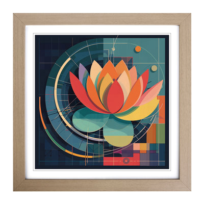 Lotus Flower Constructivism No.7 - Framed Print