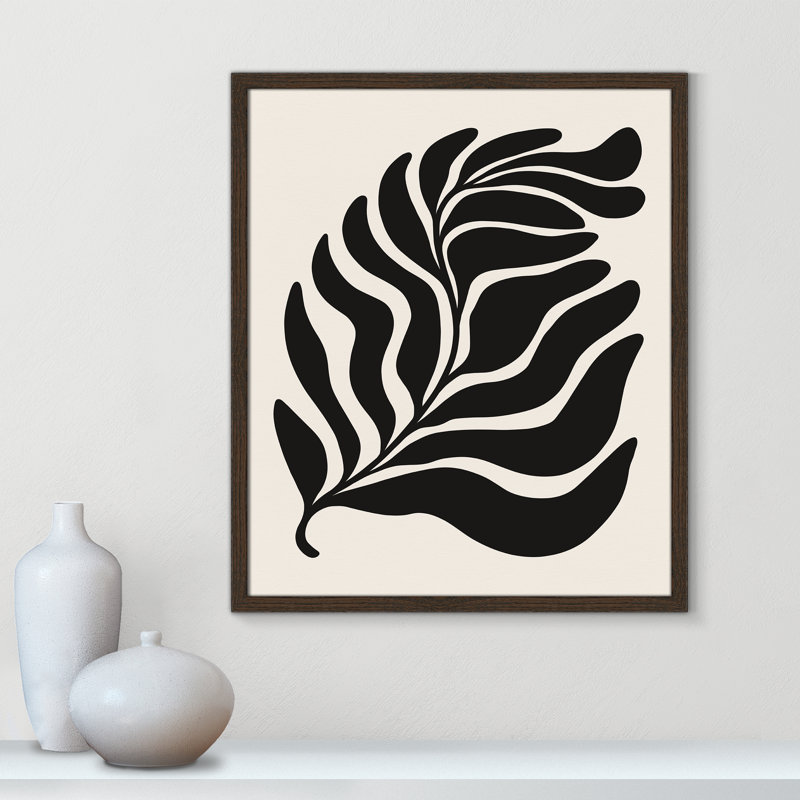 «Flow of Nature Print» par Royle, Grain de bois noyer, L 21,5 po x H 25,5 po, Impression encadrée