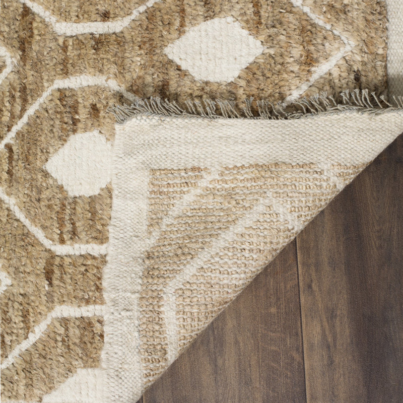 Tapis géométrique en laine et jute Jacqui Tangier, Rectangle 8 pi x 10 pi