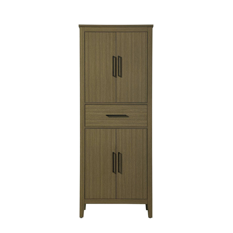 28 Inch Bath Storage Cabinet in Chestnut Brown, 72" H x 28" W x 72" D, Chestnut Brown