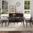 62.99 Inch Black Curved Edge Artificial Stone Dining Table, Dark Grey Metal Leg 6 Seater Kitchen Table-1564992665