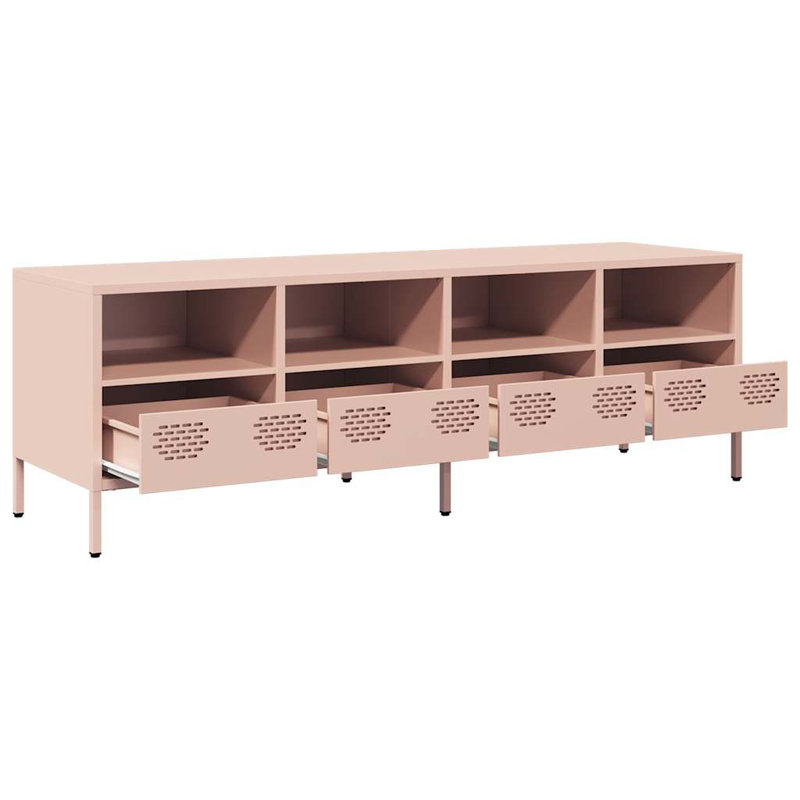 Daumantas TV Stand for TVs up to 24", Antique pink and pink