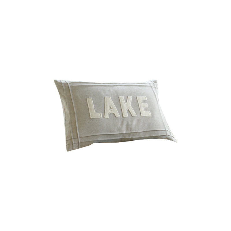 Natural Lake Linen Lumbar Pillow